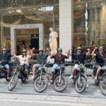 Guests starting their Hanoi Motorcycle Tour from a hotel in the city center.
